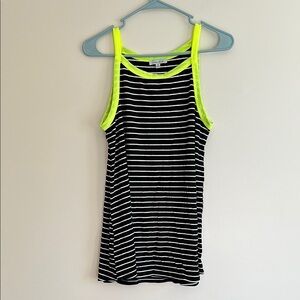 White Birch Black and White Fitted Tank Top